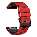 Miniatyrbillede 2 af 5: Garmin Tactix Delta/Enduro silikone udskiftningsurrem rød sort