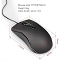 Miniatyrbillede 2 af 5: USB Kablet Mus, Gaming Mus, Ambidextrous, 2400 DPI Kompatibel med PC/Mac/Laptop/Laptop/Desktop 1.5M Kabel (Sort)
