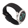 Miniatyrbillede 4 af 8: Digitalt vandtæt ur Multifunktionelt stilfuldt farveberøringsskærm Countdown Timer 12 24 timers sportsur Silver Shell Black Belt Small