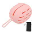 Miniatyrbillede 1 af 8: Makeup svamp etui åndbar blød bærbar silikone makeup blender holder til hjem rejse pink