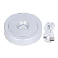 Pikkukuva 1 / 8: LED-näyttöjalusta USB RGB värikäs valo pyörivä kristallinäyttöjalusta pullokorujen käsityölle