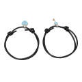 Miniatyrbilde 4 av 8: 10 stk Hjerteform armbånd Nylon tau Lengde Justerbar Lett match Stilig armbånd smykker for par Kvinner Menn Gave Blå