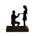 Miniatyrbillede 1 af 8: Jern lysestage romantisk par lys statue gaver til par til bryllupsdag