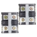 Miniatyrbilde 4 av 8: 2stk Wire Barrier Block Terminal Strip 600V 100A TC Fast Jern Dual Rader Terminal Strip med deksel Svart 2 Posisjoner (1002)