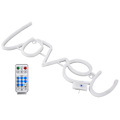 Pikkukuva 4 / 8: LOVEU Neon Light LED 18 Keys 8 Modes Timing Remote Control USB Light for Home Decoration 300LMWarm White + Blue Light