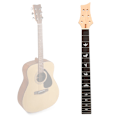 Miniatyrbild 5 av 8: Gitarrhals 22 bandstavar massivt trä svartträ greppbräda för elektrisk gitarr musikinstrument tillbehör GS55