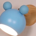 Miniatyrbillede 4 af 5: Væglampe Enkel Tegneserie Model Kvart Butt Sød Smuk Væglampe til Soveværelse Ingen Pære Himmelblå