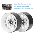 Miniatyrbild 7 av 8: 2st legerade beadlock hjulfälgar tillbehör Passar för TRAXXAS TRX-4 1/10 RC Crawler CarWhite