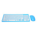 Miniatyrbillede 7 af 8: 96 Taster Trådløst Tastatur Mus Combo 10 Meter Transmission Fade Resistant Tastatur Mus Combo med skridsikker måtte blå