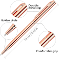 Miniatyrbillede 2 af 5: 3 Pak Slanke Kuglepenne Sort Blæk Medium 1.0mm Skrivepen til Bryllup Forretning Kontor Studerende