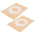 Miniatyrbilde 5 av 8: 2 stk. 30 cm x 45 cm PVC-bordbrikke Gull Plassbrikke Kopp Underlag Kjøkken Bryllupsdekorasjon Stil 2