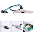 Miniatyrbild 6 av 8: Mini SAS-omvänd kabel H0302 SAS 26P hona till 4 x SATA-maskinvarudata 0,8 meter