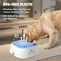 Miniatyrbillede 4 af 5: Hundeskål Spildsikker, Kæledyr Vandskål Drypfri Langsom Vandfodring Katte Skål, Kæledyr Vanddispenser Rejse Vandskål Til Hunde Katte -CHSZ 1L Blå