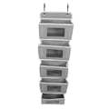 Miniatyrbillede 4 af 8: Hængende skabarrangør Multilayer Stærk bæreevne Nonwoven Overdørsarrangør Hængende arrangør med 2 kroge Grå 5 rum