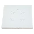 Miniatyrbillede 4 af 8: WiFi Smart Wall Light Switch Hærdet glas Fjernbetjening Trådløs Smart Panel Switch 100‑240V