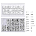 Miniatyrbild 1 av 5: 1000st Rostfritt Stål Glasögon Klocka Reparationsskruv Ersättningskit Set Skruvar Mutter Sortiment Rep-B8