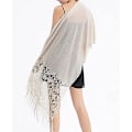Miniatyrbild 5 av 5: Elegant spets Pashmina för bröllopssjalar för kvinnor
