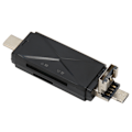 Miniatyrbillede 5 af 8: USB C USB2.0 MICRO USB-lagerkortlæser med 3 stik 104MBps 3 i 1 USB-lagerkortlæser til bærbar computer mobiltelefon