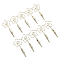 Miniatyrbillede 4 af 8: 10 stk. Navnekortklips Metal Dobbelthoved Stærk Klips Robust Holdbar Bred Anvendelse Nummer Kort Holder Guld