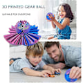 Pikkukuva 3 / 5: 3D-tulostettu vaihdepallo, pyörivä pallo tai kuutio fidget-lelu, vaihdepallo, vaihdepallo fidget-lelu, stressipallo, fidget-pallo, vaihde-lelu stressin ja ahdistuksen lievitykseen