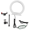 Miniatyrbilde 1 av 8: LED-sirkellys justerbart USB-lading RGB Live Fill Light med panorering og vippefunksjon for fotografering