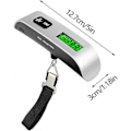 Miniatyrbild 2 av 5: Digital bagagevåg, 50 kg viktvåg bärbar med LCD-bakgrundsbelyst display och temperatursensor