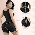 Miniatyrbild 4 av 5: Colombian Body Shapewear Damkläder Midjetränare Slankning Bodysuit XXL Svart