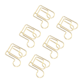 Miniatyrbillede 8 af 8: 100 stk formede papirclips Forhindrer glidning Søde dekorative metal små papirclips til dokumentnotesbog Gylden musiknote