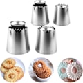 Miniatyrbilde 5 av 5: Russiske kakepynttips i rustfritt stål for kaker og cupcakes