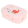Miniatyrbillede 4 af 8: Isoleret madkasse lækagesikker rustfrit stål Bento-boks japansk madbørnebeholder (Pink )