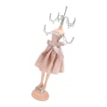 Miniatyrbild 5 av 8: Skyltdocka Docka Ring Tower Princess Dress Förvaring fluga Skyltdocka Docka Halsband Modell med Silver Ställ Rosa