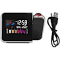 Miniatyrbild 3 av 5: Projektionsväckarklocka, LCD Projektion Digital Väckarklocka, USB Laddning LCD Färgdisplay Belysning Digital Snooze Väckarklocka