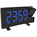 Miniatyrbild 1 av 4: Projektionsväckarklocka, Digital Klockradio med USB-laddare, 0-Dimmer Full Range, Dubbel Väckarklocka för Tunga Sovare, Snooze