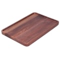 Miniatyrbillede 2 af 8: Valnød Serveringsplade Firkant Dekoration Frugt Mad Dessert Plade Bakke Træ BBQ Plade 34x23x2