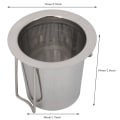 Miniatyrbillede 7 af 7: Rustfrit stål mesh te infuser metal kop si Foldeligt filter med låg
