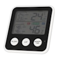 Miniatyrbild 4 av 8: Rumstermometer 3,7 tum LCD-skärm Hög noggrannhet Komfortnivåindikator Fuktighetssensor för hem kök kontor Svart