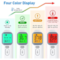 Miniatyrbillede 5 af 5: 3 i 1 infrarødt pandetermometer kontaktfrit pandetermometer med feberalarm, baggrundsbelyst quadricolor digitalt display, voksentermometer med mig