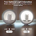 Miniatyrbillede 4 af 5: Hvid Genopladelig Induktions LED Natlampe Sæt med 2 stk. Automatisk Baby Natlampe Sød Form til Børneværelser, Stuer, Badeværelser, Gange, Trapper