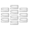 Miniatyrbild 1 av 5: 2 x 10 st Legering Ersättning BH Band Glidkrokar Fig 9 Underkläder Justerare 25mm-