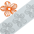 Miniatyrbild 4 av 5: 3 hål Pelargonium blommor, form, molds, silikon molds för tårtdekorering
