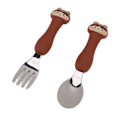 Pikkukuva 8 / 8: Baby Fork Cute Cartoon Shaped Spoon PP Handle Stainless Steel Tableware for Children Feeding Training Bear