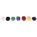 Miniatyrbillede 5 af 8: 7 stk Naturlig Tynd Krystal Healing Stone Uregelmæssig Seven Chakra Energy Slice