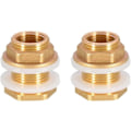 Miniatyrbillede 1 af 5: 2 Stk. Dn20 3/4 Messing Vandtank Vandslange Fittings Adapter Vandhane Regnvandsspand Sokkel Messing Tank Sokkel til Vandhane Regnvandsspand Vandtank