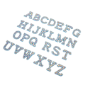 Miniatyrbillede 1 af 8: Blå Rhinestone Patches A Z 26 Engelske Bogstaver Beklædningsapplikationer Tøj Patches Stickers