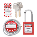Miniatyrbild 1 av 8: Kabellåsning Hasp Justerbar 6 mm/0,24 tum Diameter 38 mm/1,5 tum Längd 4 hål rostfritt stål