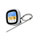 Miniatyrbild 2 av 4: Digital Timer Termometer Touch Screen Rostfritt Stål Kötttermometer för Kök BBQ Svart