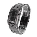 Miniatyrbillede 5 af 8: LED-ur Unik Binær Time Mode Display Konveks buestruktur Vandtæt LED-armbåndsur Elektronisk ur Sort L