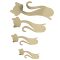 Miniatyrbillede 7 af 8: Cat Shape Spejl Wall Stickers Hjem Stue Soveværelse DIY Wall Art DecorationsGuld