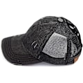 Miniatyrbillede 5 af 5: Messy High Bun Hestehale Justerbar Glitter Mesh Trucker Baseball Kasket