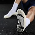 Miniatyrbillede 3 af 3: Grip Fodboldstrømper til Mænd, Anti-Slip Fodboldstrømper Sort